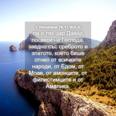 Picture 04 - 1 Летописи 18:11 BULG - па и тях цар Давид посвети - Bible Verse Picture