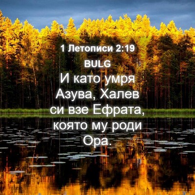 Picture 04 - 1 Летописи 2:19 BULG - И като умря Азува, Халев си - Bible Verse Picture