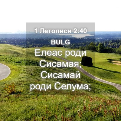 Picture 04 - 1 Летописи 2:40 BULG - Елеас роди Сисамая; - Bible Verse Picture