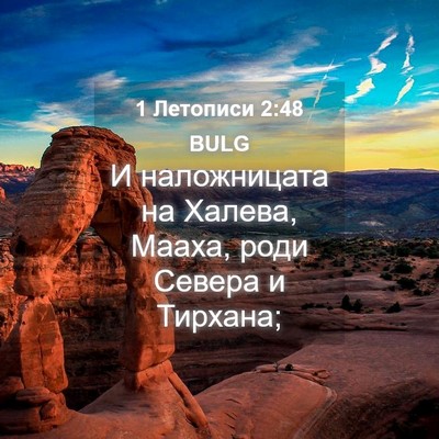 Picture 04 - 1 Летописи 2:48 BULG - И наложницата на Халева, - Bible Verse Picture