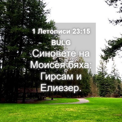 Picture 04 - 1 Летописи 23:15 BULG - Синовете на Моисея бяха: - Bible Verse Picture