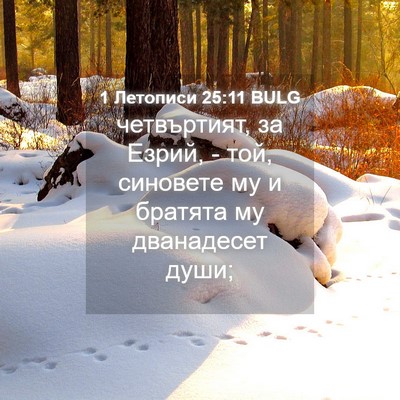 Picture 04 - 1 Летописи 25:11 BULG - четвъртият, за Езрий, - той, - Bible Verse Picture
