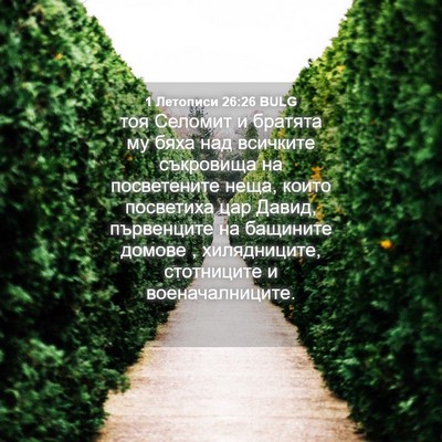 Picture 04 - 1 Летописи 26:26 BULG - тоя Селомит и братята му - Bible Verse Picture