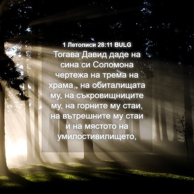 Picture 04 - 1 Летописи 28:11 BULG - Тогава Давид даде на сина - Bible Verse Picture