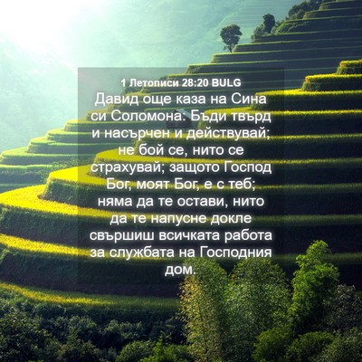 Picture 04 - 1 Летописи 28:20 BULG - Давид още каза на Сина си - Bible Verse Picture