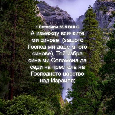 Picture 04 - 1 Летописи 28:5 BULG - А измежду всичките ми - Bible Verse Picture