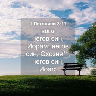Picture 04 - 1 Летописи 3:11 BULG - негов син, Иорам; негов син, - Bible Verse Picture