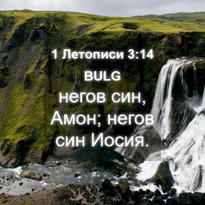Picture 04 - 1 Летописи 3:14 BULG - негов син, Амон; негов син - Bible Verse Picture