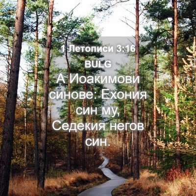 Picture 04 - 1 Летописи 3:16 BULG - А Иоакимови синове: Ехония - Bible Verse Picture
