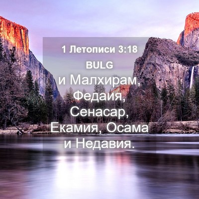 Picture 04 - 1 Летописи 3:18 BULG - и Малхирам, Федаия, - Bible Verse Picture
