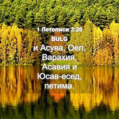 Picture 04 - 1 Летописи 3:20 BULG - и Асува, Оел, Варахия, - Bible Verse Picture