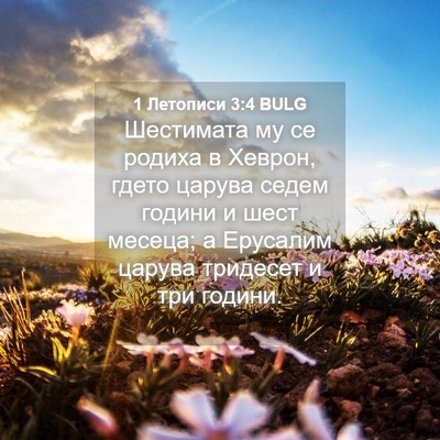 Picture 04 - 1 Летописи 3:4 BULG - Шестимата му се родиха в - Bible Verse Picture