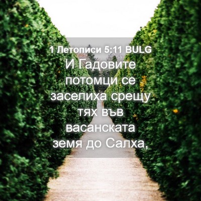 Picture 04 - 1 Летописи 5:11 BULG - И Гадовите потомци се - Bible Verse Picture