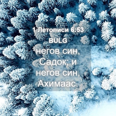 Picture 04 - 1 Летописи 6:53 BULG - негов син, Садок; и негов - Bible Verse Picture