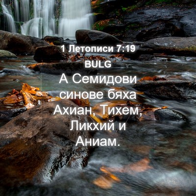 Picture 04 - 1 Летописи 7:19 BULG - А Семидови синове бяха - Bible Verse Picture