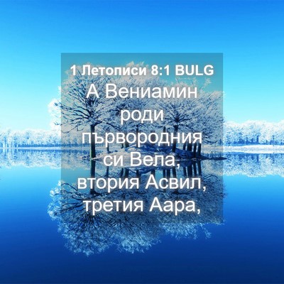 Picture 04 - 1 Летописи 8:1 BULG - А Вениамин роди - Bible Verse Picture