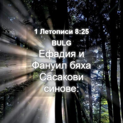 Picture 04 - 1 Летописи 8:25 BULG - Ефадия и Фануил бяха - Bible Verse Picture
