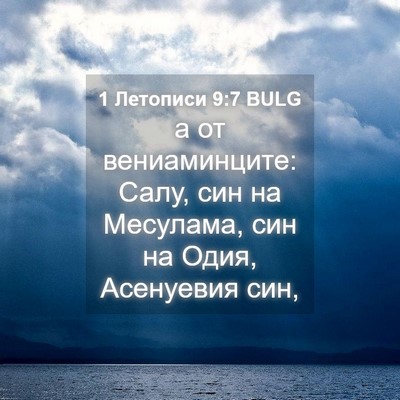 Picture 04 - 1 Летописи 9:7 BULG - а от вениаминците: Салу, - Bible Verse Picture