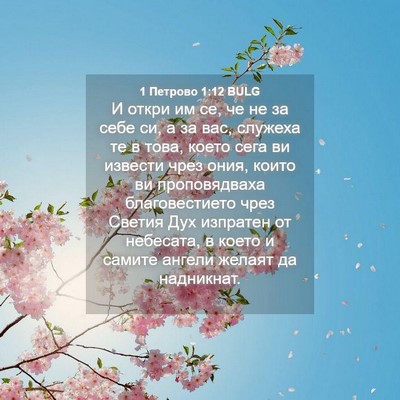 Picture 04 - 1 Петрово 1:12 BULG - И откри им се, че не за себе - Bible Verse Picture