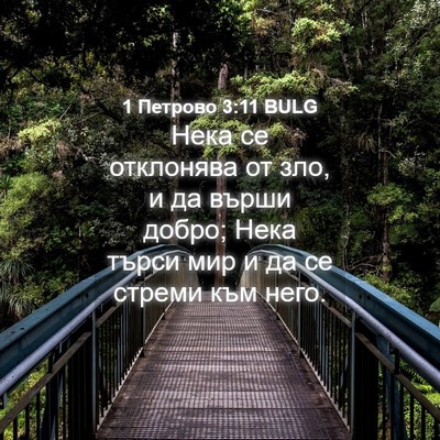 Picture 04 - 1 Петрово 3:11 BULG - Нека се отклонява от зло, и - Bible Verse Picture