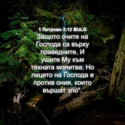 Picture 04 - 1 Петрово 3:12 BULG - Защото очите на Господа са - Bible Verse Picture