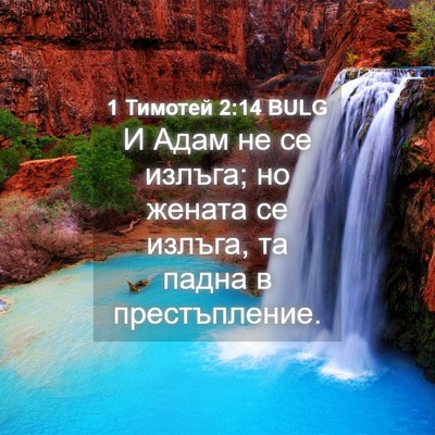 Picture 04 - 1 Тимотей 2:14 BULG - И Адам не се излъга; но - Bible Verse Picture