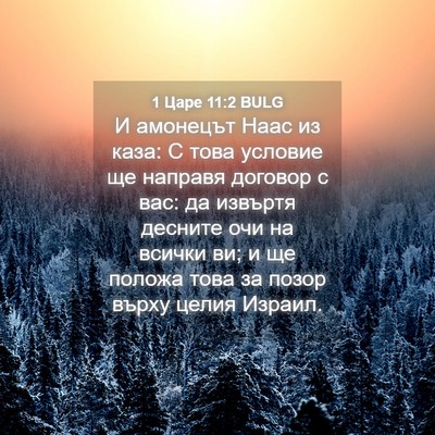 Picture 04 - 1 Царе 11:2 BULG - И амонецът Наас из каза: С - Bible Verse Picture