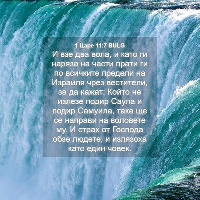 Picture 04 - 1 Царе 11:7 BULG - И взе два вола, и като ги - Bible Verse Picture
