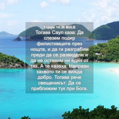 Picture 04 - 1 Царе 14:36 BULG - Тогава Саул каза: Да слезем - Bible Verse Picture