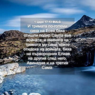 Picture 04 - 1 Царе 17:13 BULG - И тримата по-големи сина на - Bible Verse Picture