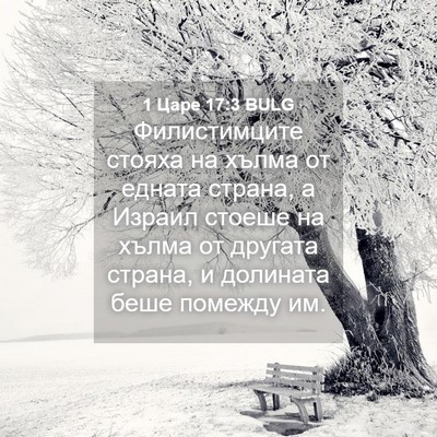 Picture 04 - 1 Царе 17:3 BULG - Филистимците стояха на - Bible Verse Picture