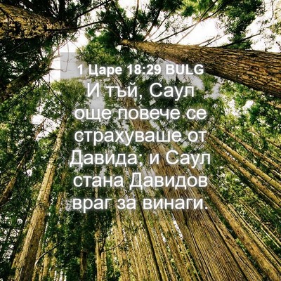 Picture 04 - 1 Царе 18:29 BULG - И тъй, Саул още повече се - Bible Verse Picture