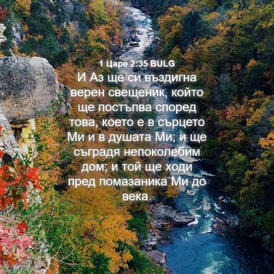 Picture 04 - 1 Царе 2:35 BULG - И Аз ще си въздигна верен - Bible Verse Picture
