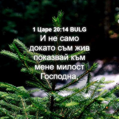 Picture 04 - 1 Царе 20:14 BULG - И не само докато съм жив - Bible Verse Picture