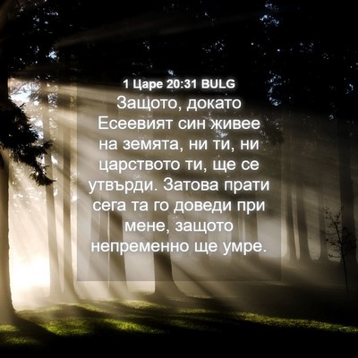 Picture 04 - 1 Царе 20:31 BULG - Защото, докато Есеевият - Bible Verse Picture