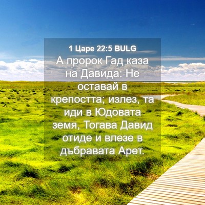 Picture 04 - 1 Царе 22:5 BULG - А пророк Гад каза на - Bible Verse Picture