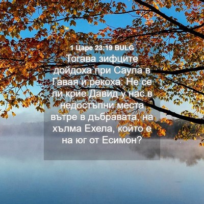 Picture 04 - 1 Царе 23:19 BULG - Тогава зифците дойдоха при - Bible Verse Picture