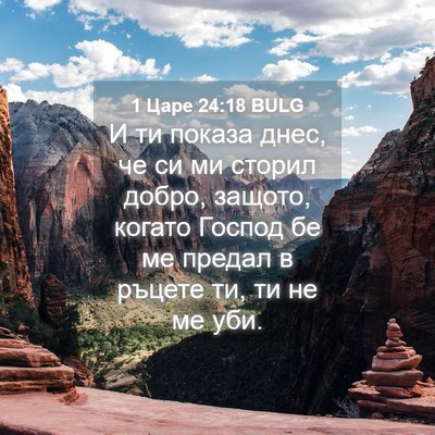 Picture 04 - 1 Царе 24:18 BULG - И ти показа днес, че си ми - Bible Verse Picture