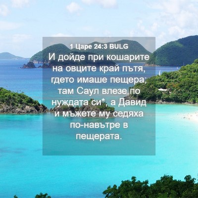 Picture 04 - 1 Царе 24:3 BULG - И дойде при кошарите на - Bible Verse Picture