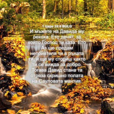 Picture 04 - 1 Царе 24:4 BULG - И мъжете на Давида му - Bible Verse Picture