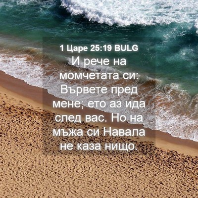 Picture 04 - 1 Царе 25:19 BULG - И рече на момчетата си: - Bible Verse Picture