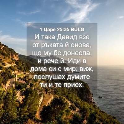 Picture 04 - 1 Царе 25:35 BULG - И така Давид взе от ръката - Bible Verse Picture