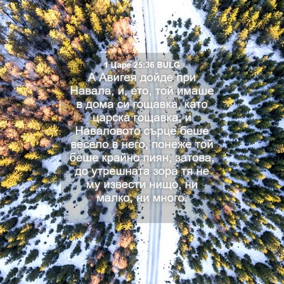 Picture 04 - 1 Царе 25:36 BULG - А Авигея дойде при Навала, - Bible Verse Picture