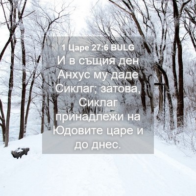 Picture 04 - 1 Царе 27:6 BULG - И в същия ден Анхус му даде - Bible Verse Picture