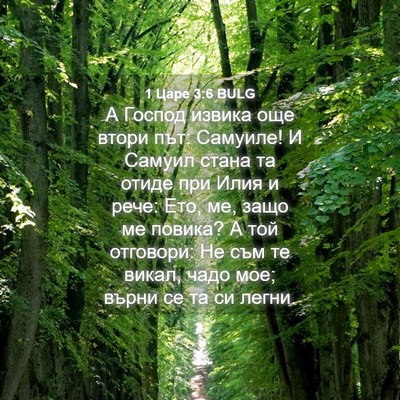 Picture 04 - 1 Царе 3:6 BULG - А Господ извика още втори - Bible Verse Picture
