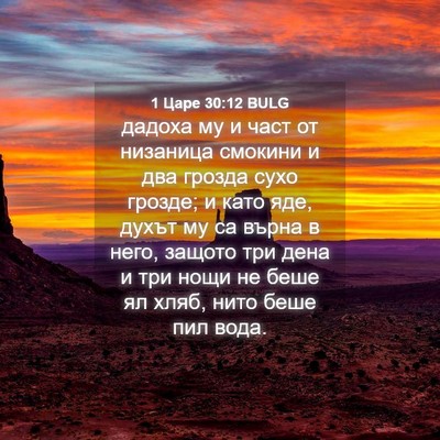 Picture 04 - 1 Царе 30:12 BULG - дадоха му и част от - Bible Verse Picture