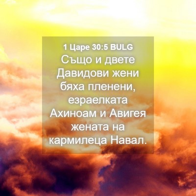 Picture 04 - 1 Царе 30:5 BULG - Също и двете Давидови жени - Bible Verse Picture
