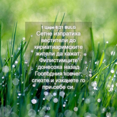 Picture 04 - 1 Царе 6:21 BULG - Сетне изпратиха вестители - Bible Verse Picture