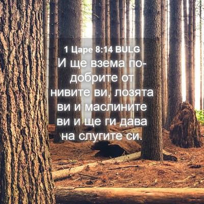 Picture 04 - 1 Царе 8:14 BULG - И ще взема по-добрите от - Bible Verse Picture