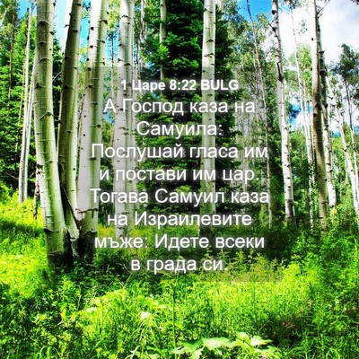 Picture 04 - 1 Царе 8:22 BULG - А Господ каза на Самуила: - Bible Verse Picture